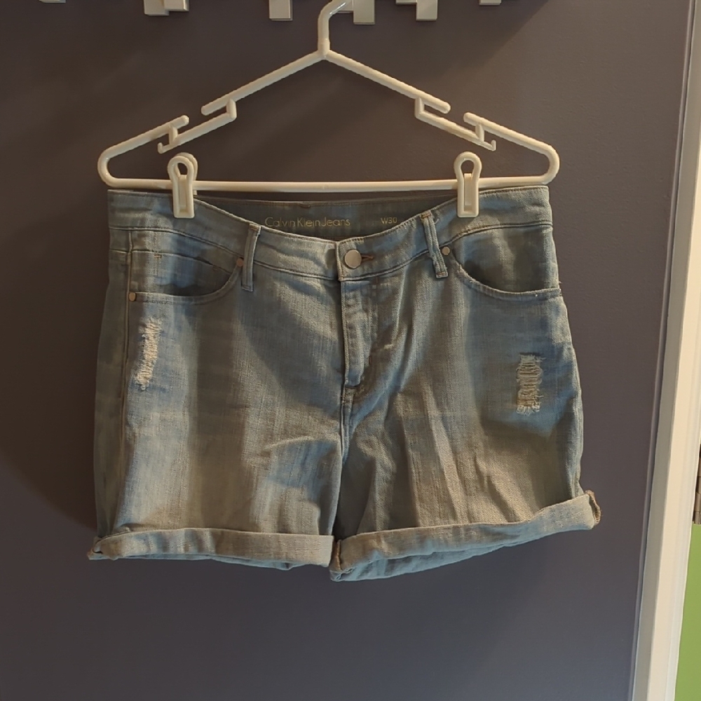 Calvin Klein Light Blue Denim Shorts